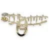 Gold and pink rhinestone hair clip
