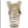 Gold, pink, black and rhinestone hair clip