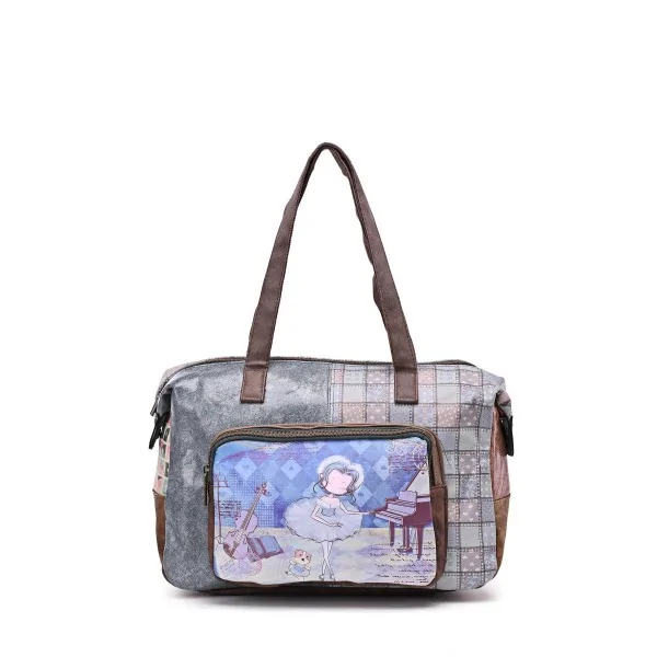 Bolsa Sweet Candy Bailarina Estrela Cinza Azul