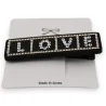 Schwarze LOVE Haarspange mit Strass | Elegantes und romantisches Haar-Accessoire