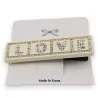 Presilha LOVE creme e strass