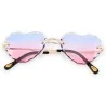 Lunettes Coeur Vintage Rose-Bleu | Accessoire Mode Rétro & Tendance