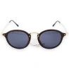 Round sunglasses with wood effect and gold details | Elegant vintage design