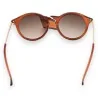 Round translucent brown sunglasses | Elegant gold frame