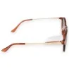 Gafas de sol redondas marrón translúcido | Montura dorada elegante