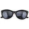 Butterfly-shaped black and gold sunglasses