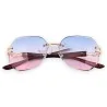 Gafas de fantasía con tonos azules y rosas