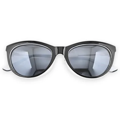 Gafas de fantasía mariposa blanco y negro