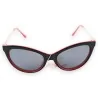 Lunettes de soleil papillon vintage noir et rouge | Design élégant et moderne