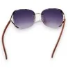 Lunettes de soleil fantaisie branches bois | Monture dorée verres dégradés