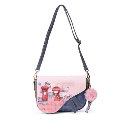 Bolsa tiracolo Menina pequena com seu cão