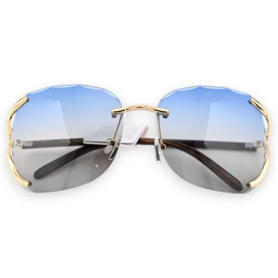 Modische Brille in Blau-Grau-Tönen