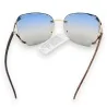 Lunettes de soleil fantaisie dégradé bleu-gris | Monture dorée élégante