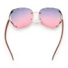 Lunettes de soleil fantaisie dégradé parme-rose | Monture dorée élégante