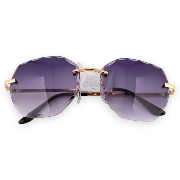 Lunettes ovale teintées noires et gris