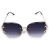 Oversized gradient black sunglasses | Exclusive geometric design