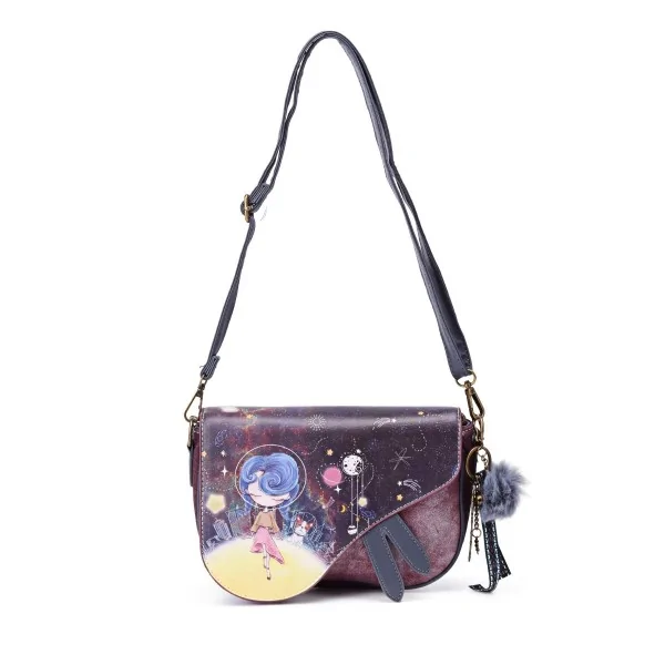 Borsa a tracolla piccola ragazza astronauta