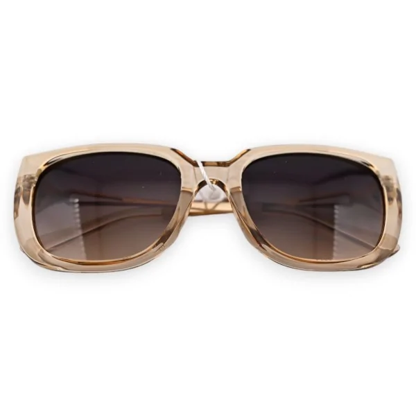 Gafas con montura beige transparente