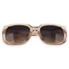 Transparent beige frame glasses