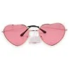 Heart-shaped hippie sunglasses in pink