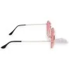 Lunettes de soleil cœur hippie rose | Accessoire mode tendance vintage