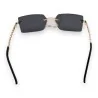 Schwarze quadratische Brille mit goldenen Bügeln | Elegantes und trendiges Mode-Accessoire