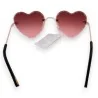 Heart-Shaped Hippie Sunglasses Boho Style - Frameless Brown Tinted Lenses