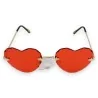 Rote Herz-Sonnenbrille im Hippie-Stil | Retro-Modeaccessoire | Trendige Mode