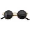 Lunettes rondes dorées vintage | Monture élégante et protection UV | Mode Tendance