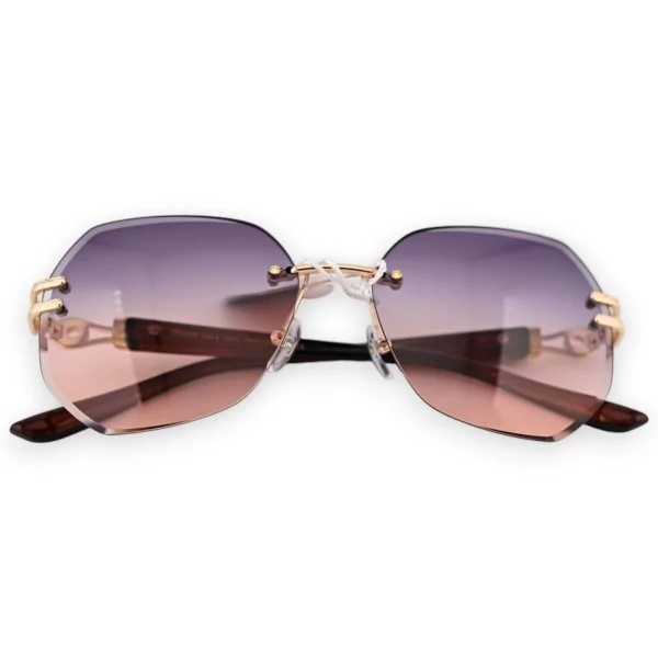 Getönte ovale Sonnenbrille in Brauntönen