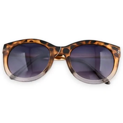 Óculos bicolor leopardo marrom bege