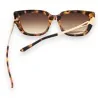 Leoparden-Sonnenbrille in Braun-Gold | Trendiges Mode-Accessoire für Damen