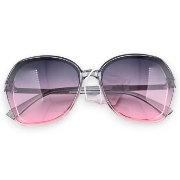 Gafas vintage de gran tamaño en tonos grises y rosas