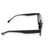 Gafas de sol redondas negras con barra dorada | Diseño elegante y moderno