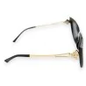 Lunettes de soleil oversize noires et dorées | Protection UV stylée