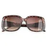 Große Leoparden-Sonnenbrille mit goldenen Details