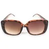 Lunettes de soleil motif léopard oversize | Finitions dorées élégantes