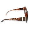Gafas de sol oversized con estampado de leopardo | Elegantes acabados dorados