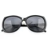 Große schwarze Sonnenbrille mit goldenen Schmuckbügeln