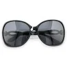 Classic large black sunglasses with gold trim