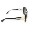 Lunettes de Soleil Oversize Noires | Finitions Dorées Luxueuses | Mode Tendance