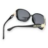 Oversized Black Sunglasses | Luxurious Gold Finishes | Trendy Fashion