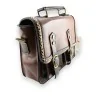 Sac Cartable Vintage en Simili Cuir Marron | Style Rétro Élégant