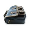 Borsa cartella vintage blu e marrone - Design retrò elegante | Moda Trendy