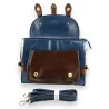 Retro Aktentasche in Blau und Braun aus Kunstleder | Eleganter Vintage-Stil