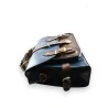 Retro Aktentasche in Blau und Braun aus Kunstleder | Eleganter Vintage-Stil