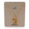 Collar de acero dorado con rostro