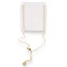 Collar Osito Rosa Translúcido en Acero Dorado | Joya de Moda Suonana