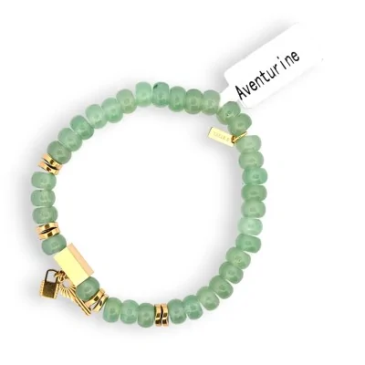 Bracciale con lucchetto e chiave in avventurina