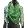Pañuelo cuadrado patchwork estampado cachemir y liberty verde
